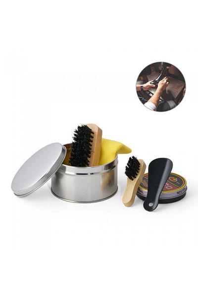 dalimag Shoe shine kit, travel, 6 pieces