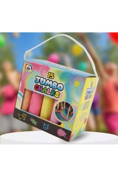 OEM Set Creta Jumbo, 15 bucati, multicolor, 10.5x2cm, cu galetusa