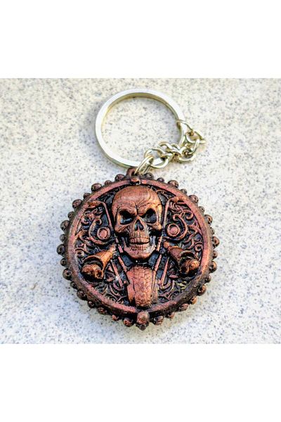 HM GROUP Hm Skull Biker 3D Embossed Collection Series Keychain