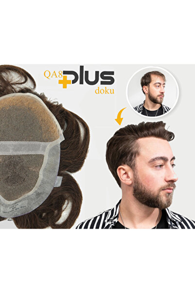 SACPROTEZİM PROTEZ SAÇ QA8PLUS 7X9 RENK 2 ORTA KESTANE İNCE TELLİ HER YÖNE TA...