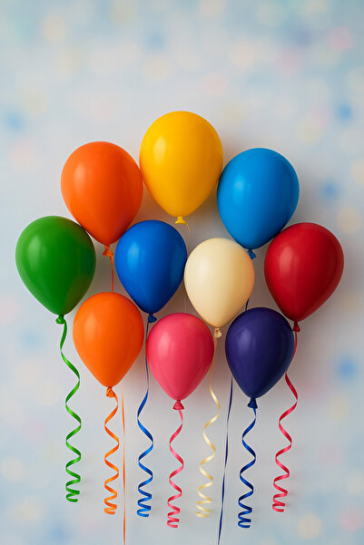 Atölye Doruk بالون ملون لعيد ميلاد الأميرات، زينة طاولة الحفلات. زينة حائط لتنظيم أعياد الميلاد - 10 قطع