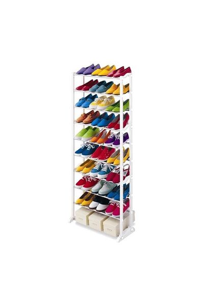 dalimag Shoe storage rack, 30 pairs, white