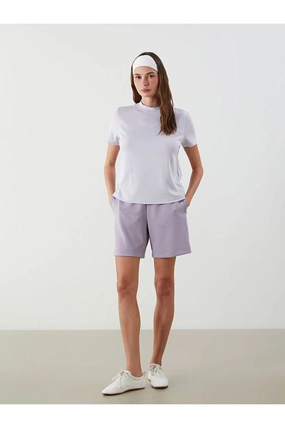 LC Waikiki Γυναικείο T-Shirt LCW Vision Lilac Stand Collar