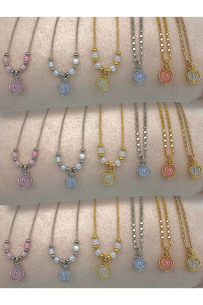 Mesan Accessory Moonstone and Colored Natural Stone Wire Wrap Necklace – Gold and Silver Plated, Handmade Elegant Jewelry