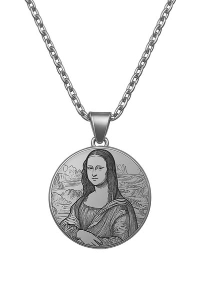 ArtinArt Mona Lisa - Leonardo Da Vinci |   316L Steel Necklace