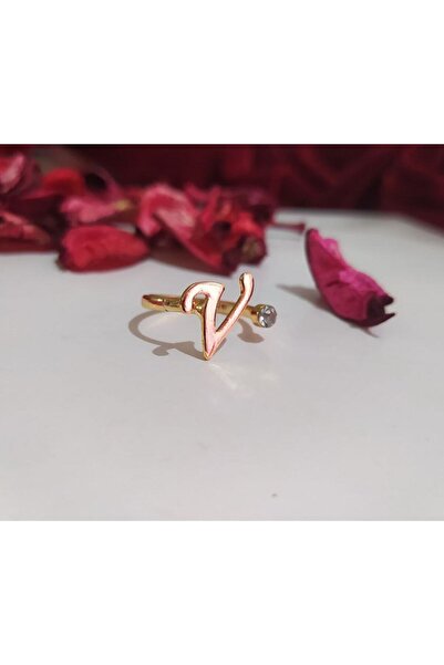 Shiklik MODA خاتم حرف نسائي ذهبي أنيق - هدية شخصية وذات معنى