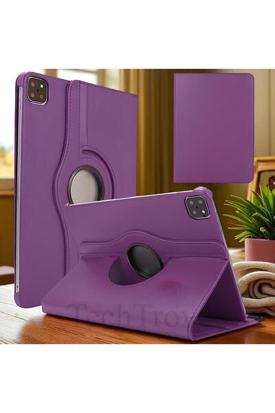 TechTrove Apple iPad Air 11 2024 Kılıf 360 Dönebilen Standlı Pu Deri Kılıf