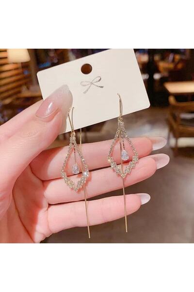 MODAELMAS1 اجعل فرقك في أسلوبك مع أقراط نسائية مرصعة بالأحجار اللامعة