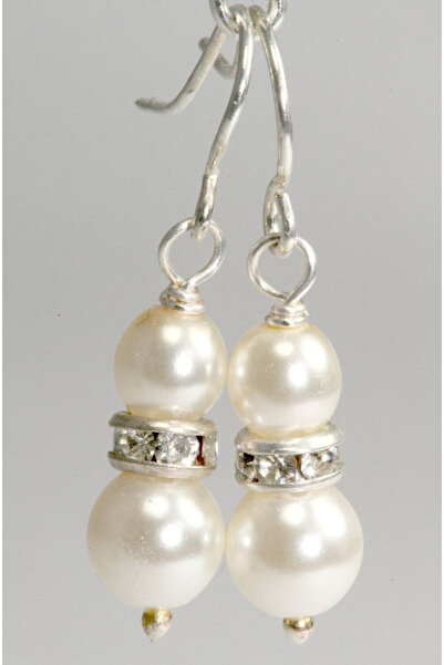 Generic Brand Elegant Silver Color Stone Pearl Earrings Complement Your Elegance