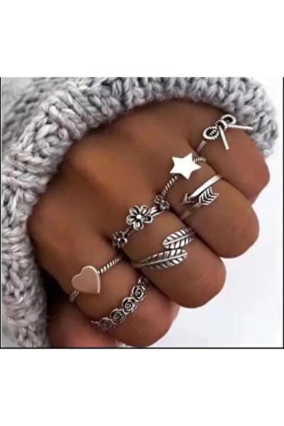 Shiklik MODA 7 Piece Ring Set That Reflects Your Elegance with Different Designs