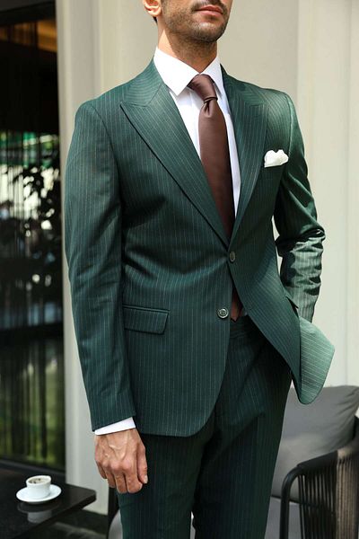 AEK FIORE Men's Striped Suit