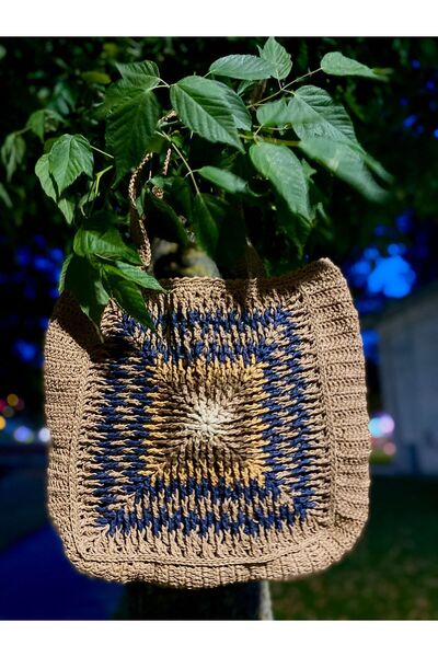 zeynhobi aksesuar Large Motif Hand Knitted Bag