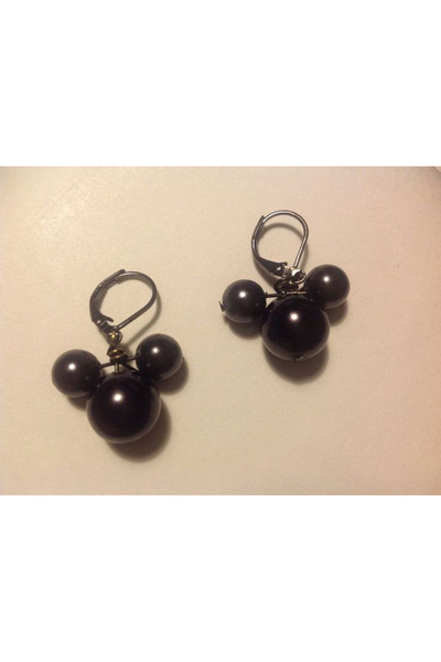 Shiklik MODA أقراط نسائية أنيقة باللون الأسود اللؤلؤي - مكمل لرقيتك