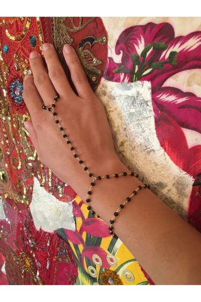 Genel Markalar Zarif Siyah İnci Kadın Şahmeran - Stil ve Şıklığın Buluşması