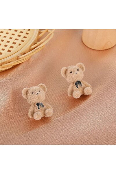 Shiklik MODA لمسة من المرح على طرازك مع أقراط الدب القطيفة اللطيفة