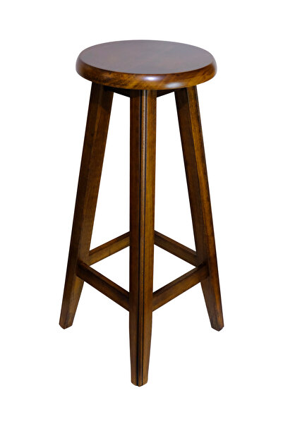 ARMES EV CONCEPT El Yapımı Doğal Ahşap Yuvarlak Tabure (70 cm) – Şık ve Dayan...