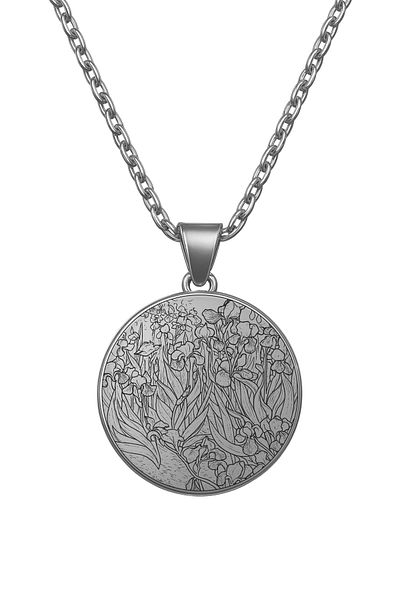 ArtinArt Irises - Vincent Van Gogh |   316L Steel Necklace