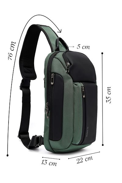 Derimod D-Pack Men's Green Crossbody Bag 25Sbd30316F