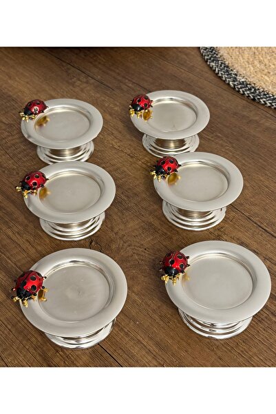 Elzemm store Silver Color 6 Pieces Mango Accessories Lucky Makaron Makaron