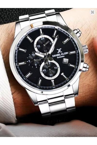 Daniel Klein Men's Watch – Original – Silver Color – Waterproof – Guaranteed – Bracelet – Gift Dkl00510.1.123