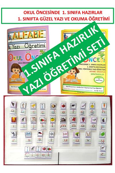 mintikbirler Preschool 1St Classroom Literacy Teaching Board Tablet Preparation Notebook Book Writing 1 Full Set