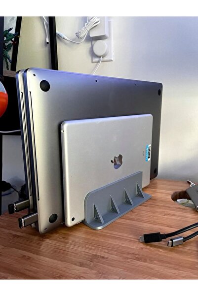Genel Markalar Yeni Çift Macbook Dikey Dizüstü Bilgisayar Standı (Sadece Plas...