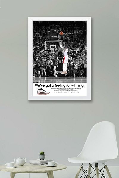 Saturn Damian Lillard Pictură înrămată - Pictură poster NBA de baschet