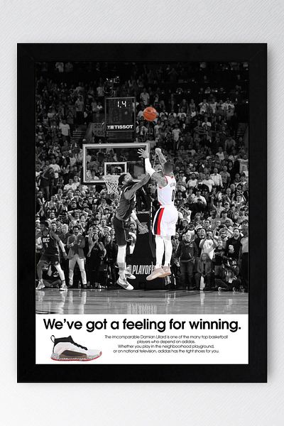 Saturn Damian Lillard Pictură înrămată - Pictură poster NBA de baschet