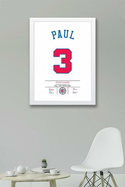 Saturn Tricou Chris Paul cu cadru de pictură - Tricou NBA Los Angeles Clippers