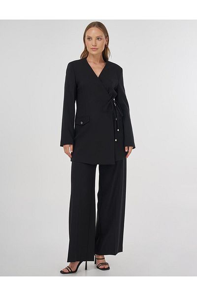 Kayra Waist Laced Double Suit Black