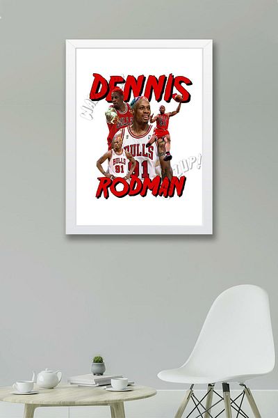 Saturn Pictură înrămată Dennis Rodman - Pictură poster NBA de baschet