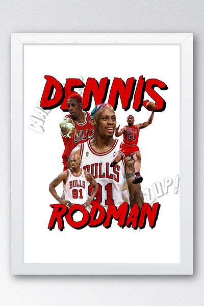 Saturn Pictură înrămată Dennis Rodman - Pictură poster NBA de baschet
