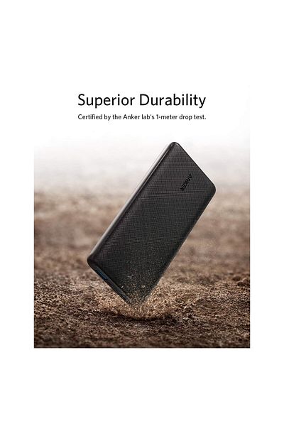 Anker 313 10000 mAh Slim Power Bank, 2 pcs, A1229 Ultra-Slim Portable Charger with PowerIQ