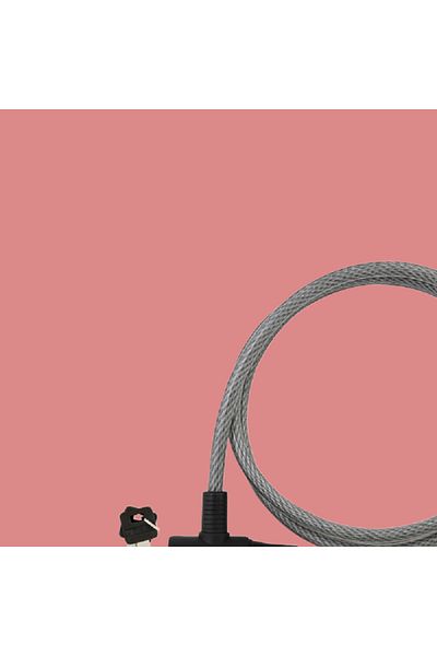 Master Lock Braided Steel Keyed Cable Lock Silver and Black 1.8m x 10mm