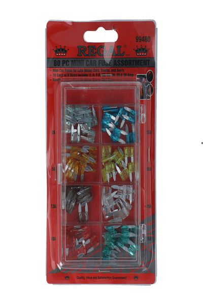 Regal 80-Piece Mini Car Fuse Assortment