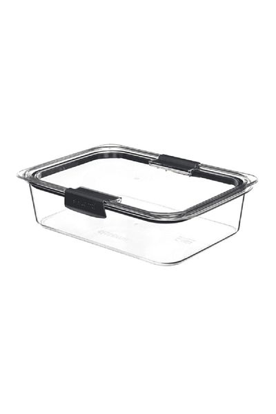 Sistema Brilliance Leak-Proof Freezer Safe Rectangular Food Storage Container Clear and Grey 2