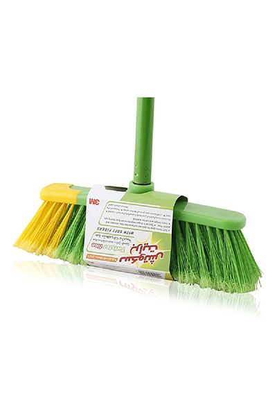 Scotch Brite Indoor Broom with Stick Green