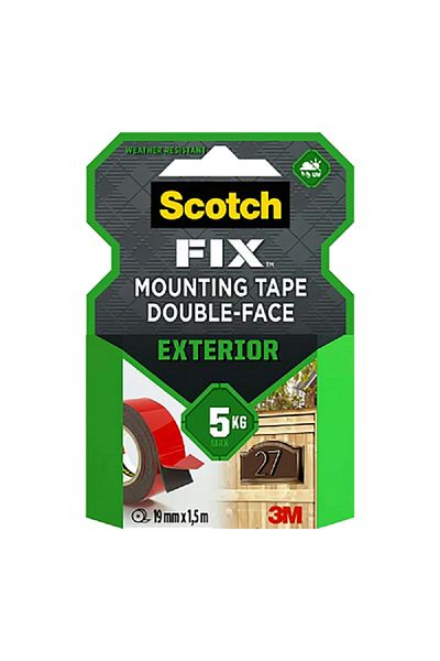 Scotch Brite Exterior Double-Face Mounting Tape Red and Black 19mm x 1.5m