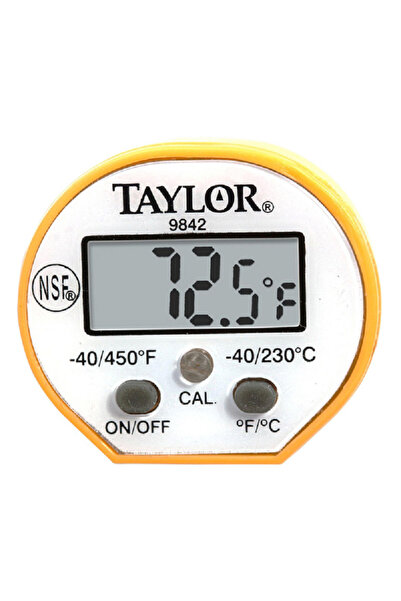 Taylor Anti Microbial Instant Thermometer Pocket Yellow and Silver