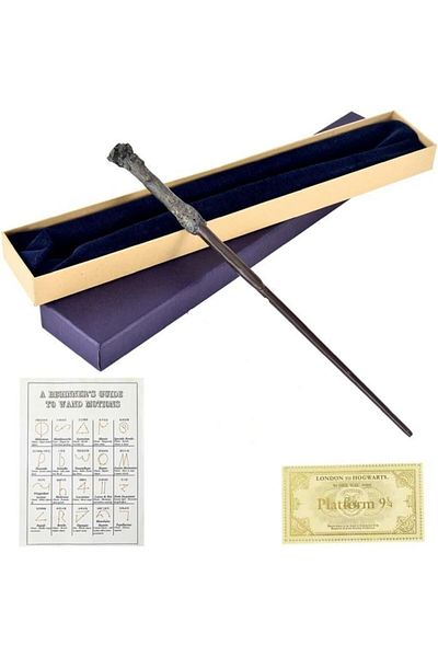 EarthKeepers Harry Potter Steel Wand, Classic, Black/Brown, THK®