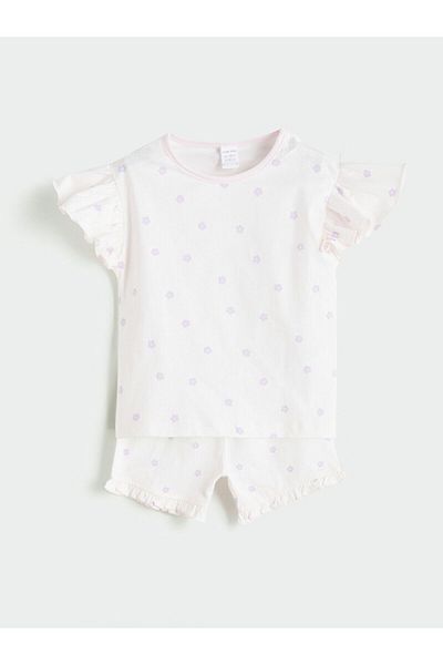 LC Waikiki Floral Girl's Blouse and Shorts 2 Pcs