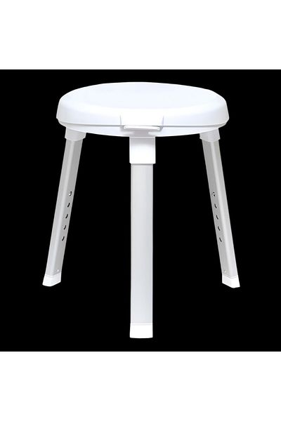 Prima Nova Rust Proof and Soft Soled Non Slip Leg Bathroom Stool with Swivel Seat