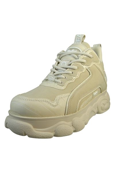 Buffalo Damen Low Sneaker Low Top 1636467 Beige Beige Animal Mix Kunstleder