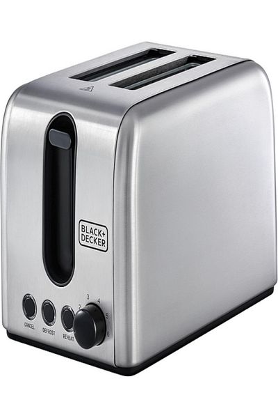 Black&Decker 1050W Stainless Steel 2-Slice Toaster