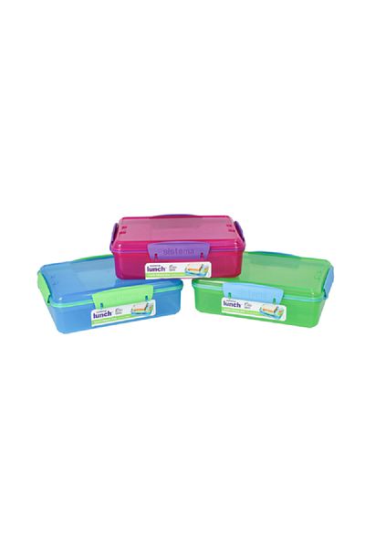 Sistema Snack Attack Duo BPA-Free Stackable Lunch Box Assorted Color