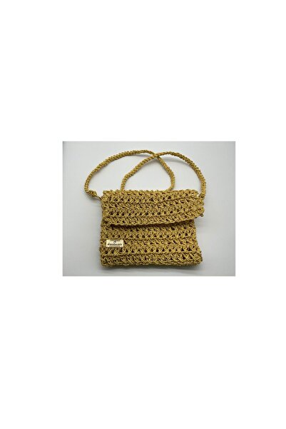 CHIC Light Beige Paper Knitted Shoulder Bag