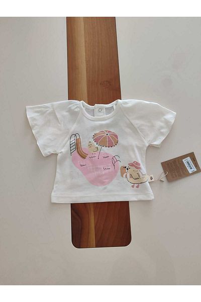 Pookie Chick Printed Tights Striped Summer Bottom Top 2-Piece Baby Girl Set