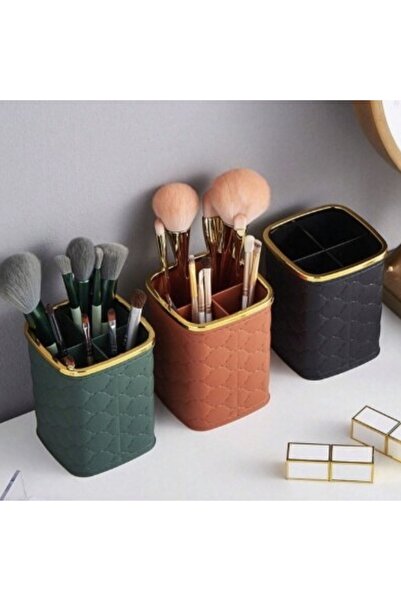 PUFO Elegant Pufo Luxury Style Organizer Stand for Makeup Tools or Toothbrushes - Modern Design, Black