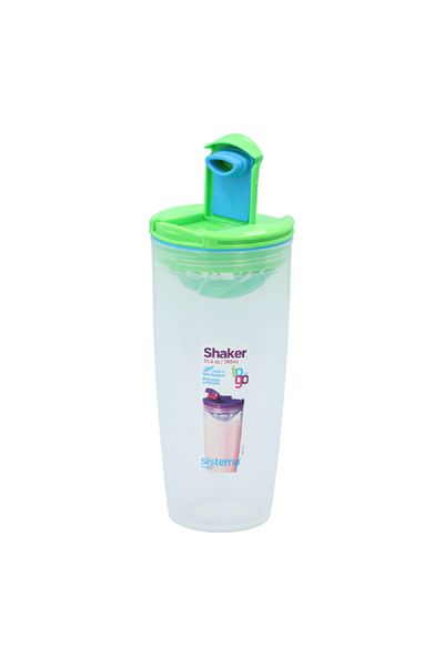 Sistema To Go BPA-Free Freezer Safe Durable Shaker Clear and Green