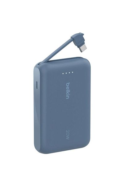 Belkin BoostCharge Powerbank, 10,000 mAh, Blue, PB-B021 Dual-Port Fast Charging Portable Charger